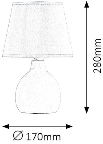 Rabalux Ingrid stolní lampa 1x40 W krémová 4475