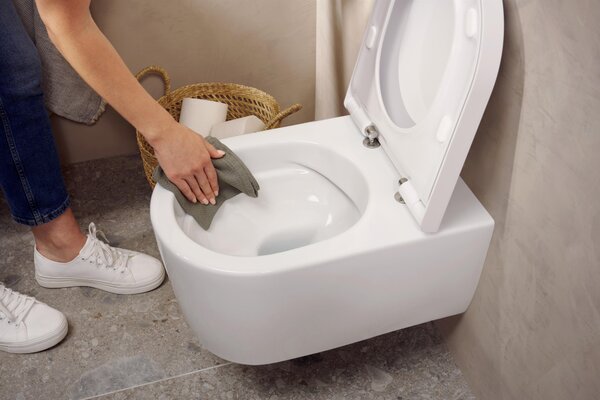 Hansgrohe EluPura S wc mísa se sedátkem s pomalým sklápěním závěsná bez splachovacího kruhu bílá 61119450