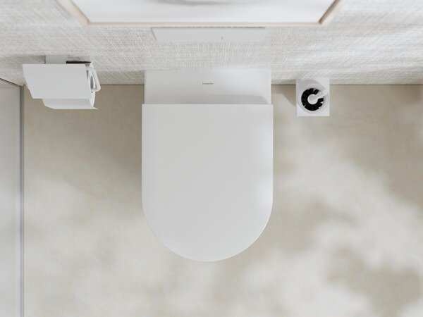 Hansgrohe EluPura S wc mísa se sedátkem s pomalým sklápěním závěsná bez splachovacího kruhu bílá 61119450