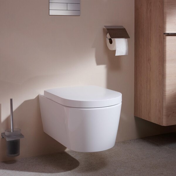 Hansgrohe EluPura S wc mísa se sedátkem s pomalým sklápěním závěsná bez splachovacího kruhu bílá 61119450