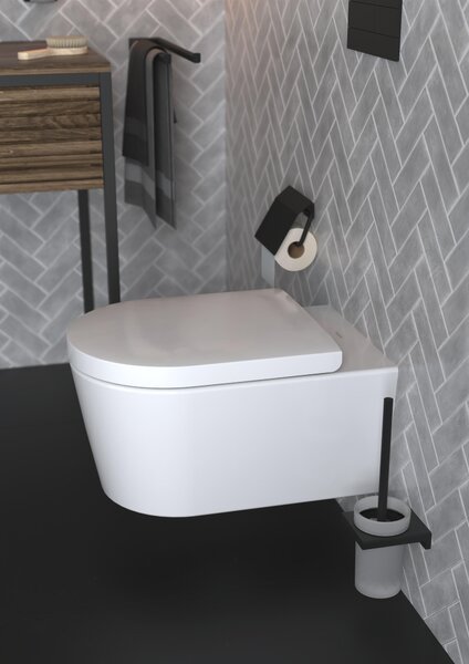 Hansgrohe EluPura S wc mísa se sedátkem s pomalým sklápěním závěsná bez splachovacího kruhu bílá 61119450