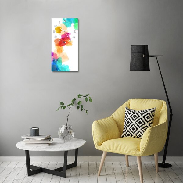 Nástěnné skleněné hodiny Barevné skvrny pl_zsp_30x60_f_114298878