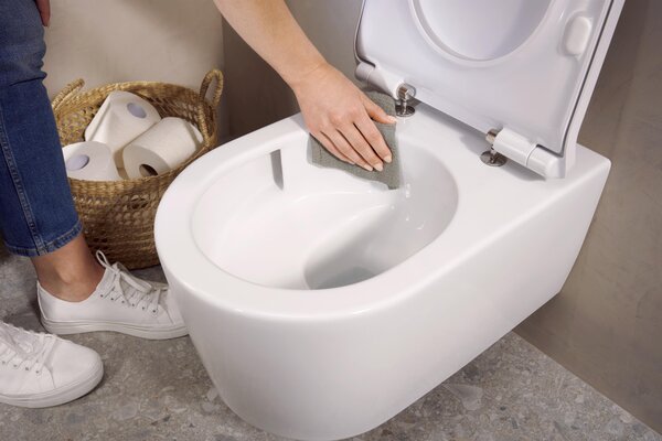 Hansgrohe EluPura S záchodová mísa závěsná bez splachovacího kruhu s vírovým splachováním bílá 62024450