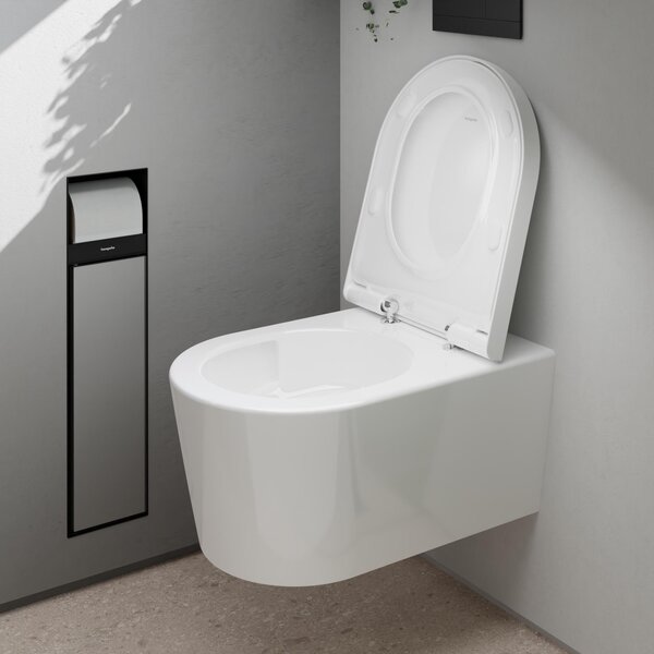 Hansgrohe EluPura S záchodová mísa závěsná bez splachovacího kruhu s vírovým splachováním bílá 62024450