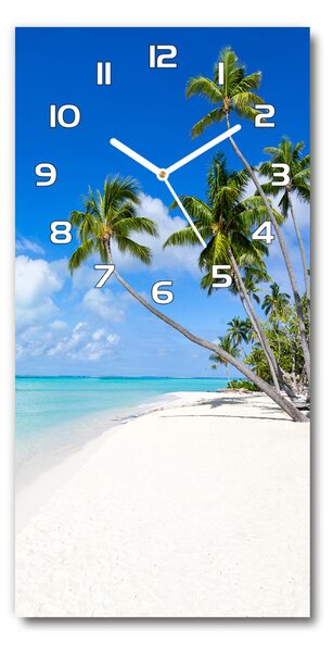 Nástěnné hodiny tiché Tropická pláž pl_zsp_30x60_f_116010752
