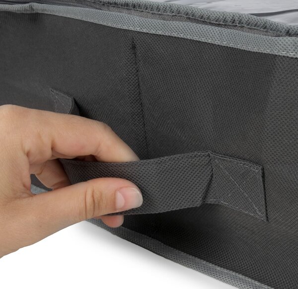 Organizér na boty Compactor Dora 76 x 60 x 15 cm, 12-dílný, tmavě šedý