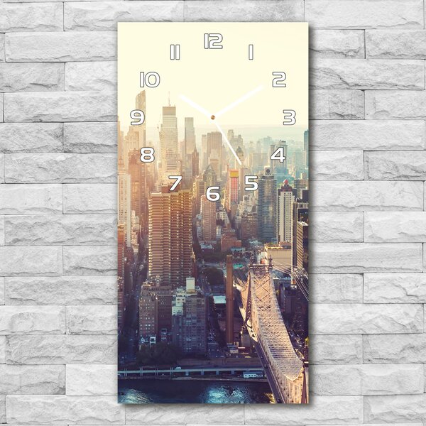 Nástěnné hodiny New York ptačí pohled pl_zsp_30x60_f_117684952