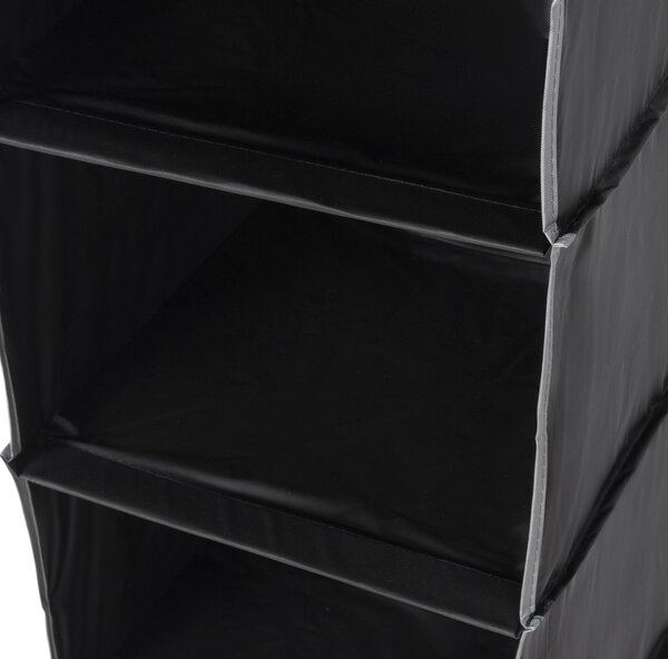 Závěsný organizér na oblečení Compactor URBAN 30 x 30 x 128 cm – 6 polic, černý