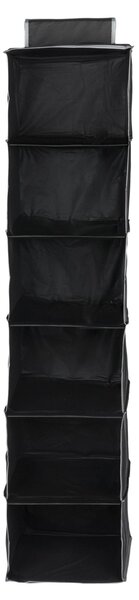 Závěsný organizér na oblečení Compactor URBAN 30 x 30 x 128 cm – 6 polic, černý