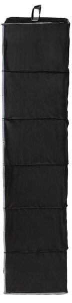 Závěsný organizér na oblečení Compactor URBAN 30 x 30 x 128 cm – 6 polic, černý