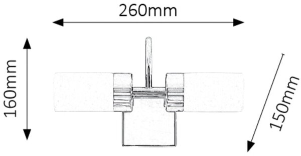 Rabalux Betty nástěnné svítidlo 2x8 W chrom-opálové sklo 5714