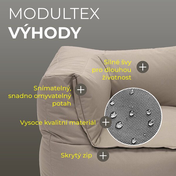 Textilní modulová sestava MODULTEX pro 6 osob (cappuccino) bez náplně