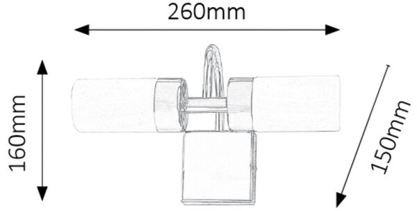 Rabalux Betty nástěnné svítidlo 2x8 W hnědá-opálové sklo 5746