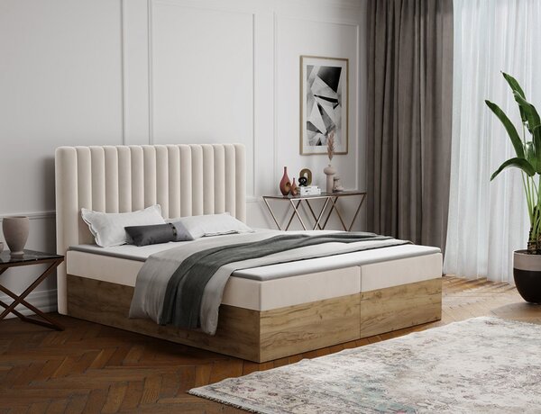 MD Kontinentální Boxspring postel CAMILA 140x200 výběr z barev KRONOS_28