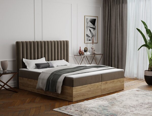 MD Kontinentální Boxspring postel CAMILA 140x200 výběr z barev KRONOS_28