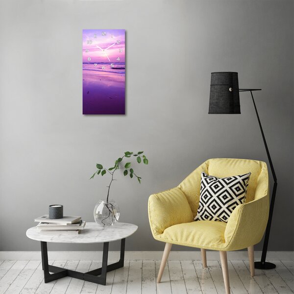 Nástěnné hodiny Západ slunce moře pl_zsp_30x60_f_1272132