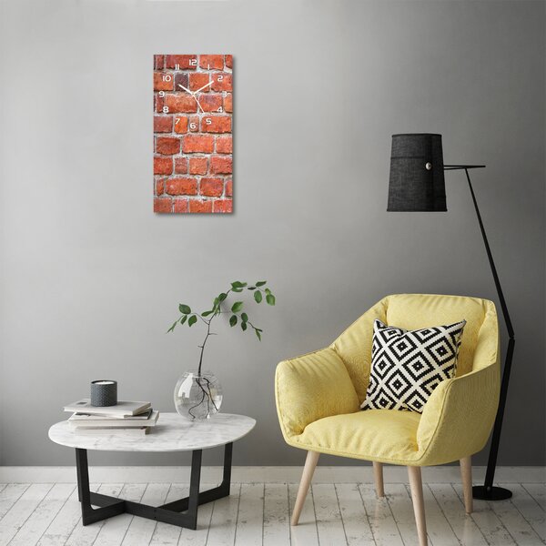 Nástěnné skleněné hodiny Zděná zeď pl_zsp_30x60_f_133312670