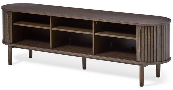 -25 % Dny MOMENTI– Unique Furniture Tmavý dubový TV stolek Meta 180 cm