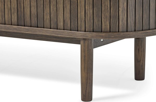 -25 % Dny MOMENTI– Unique Furniture Tmavý dubový TV stolek Meta 180 cm