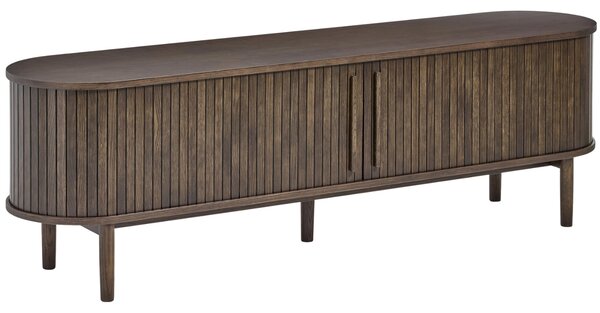 -25 % Dny MOMENTI– Unique Furniture Tmavý dubový TV stolek Meta 180 cm