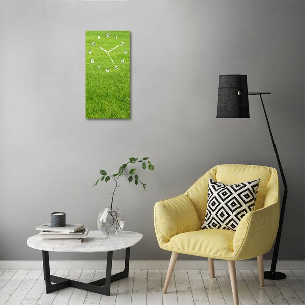 Nástěnné skleněné hodiny Zelená tráva pl_zsp_30x60_f_141153462