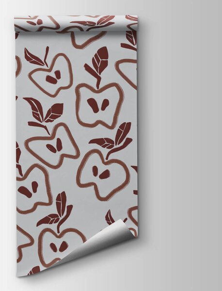 Fototapeta Vzor jablek a listů, Dětské fototapety, Populární fototapety, t00458 - Tapeko.co.cz