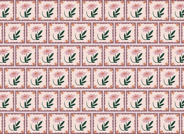 Fototapeta Vzor květů a listů, Květinové fototapety, Populární fototapety, t00460 - Tapeko.co.cz