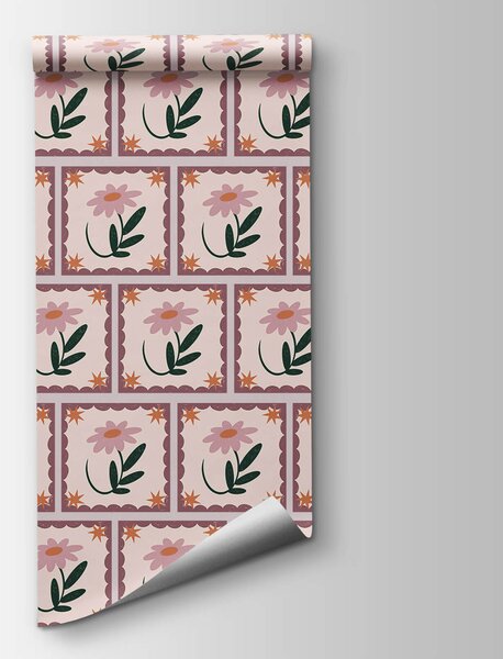 Fototapeta Vzor květů a listů, Květinové fototapety, Populární fototapety, t00460 - Tapeko.co.cz