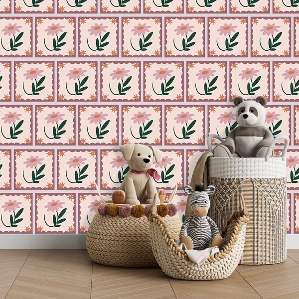 Fototapeta Vzor květů a listů, Květinové fototapety, Populární fototapety, t00460 - Tapeko.co.cz