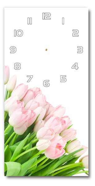 Nástěnné hodiny tiché Růžové tulipíny pl_zsp_30x60_f_22467427