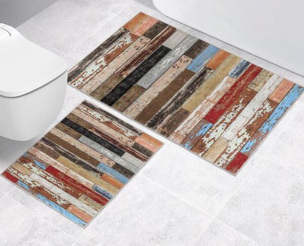 BELLATEX 3D tisk sada - BEZ VÝKROJE Béžová sada 60x100, 60x50 cm