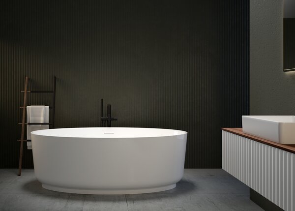 Ksuro 02 vanová baterie volně stojící černá 13005030