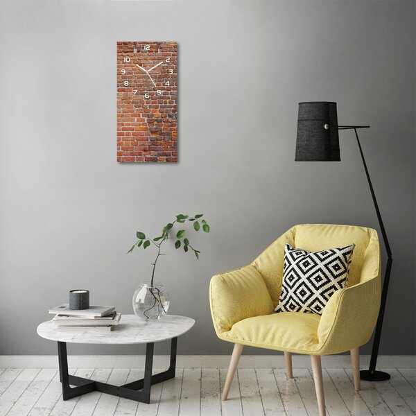 Nástěnné skleněné hodiny Zděná zeď pl_zsp_30x60_f_33247494