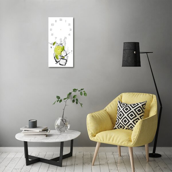 Nástěnné skleněné hodiny Limetka a led pl_zsp_30x60_f_50499693