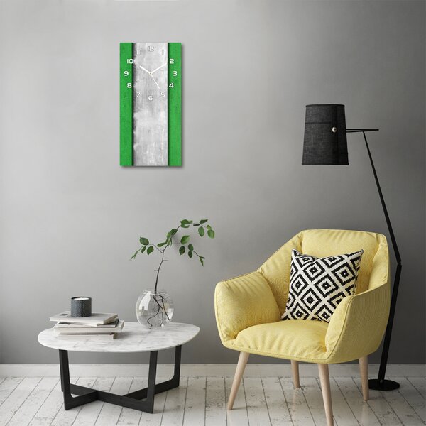 Moderní hodiny nástěnné Zelená zeď pl_zsp_30x60_f_51823590