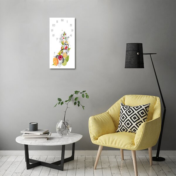 Moderní hodiny nástěnné Ovoce a led pl_zsp_30x60_f_54963414
