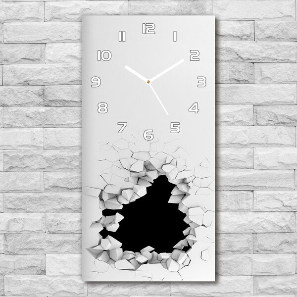Nástěnné hodiny tiché Díra ve stěně pl_zsp_30x60_f_53922873