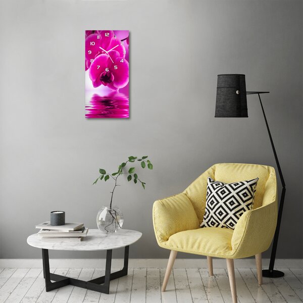 Nástěnné hodiny tiché Růžová orchidej pl_zsp_30x60_f_58002130