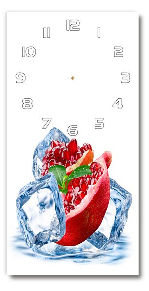 Nástěnné skleněné hodiny Granátové jablko a led pl_zsp_30x60_f_62722743