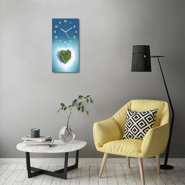 Nástěnné hodiny Pláž tvar srdce pl_zsp_30x60_f_62543083