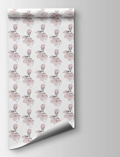 Fototapeta Vzor květin na bílém pozadí, Květinové fototapety, Populární fototapety, t00566 - Tapeko.co.cz