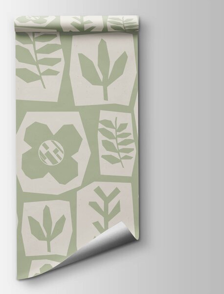 Fototapeta Wall murals Pattern of flowers and leaves, Fototapety s listy, Populární fototapety, t00579 - Tapeko.co.cz