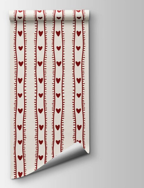 Fototapeta Červený a bílý vzor, Pruhované fototapety, Populární fototapety, t00588 - Tapeko.co.cz