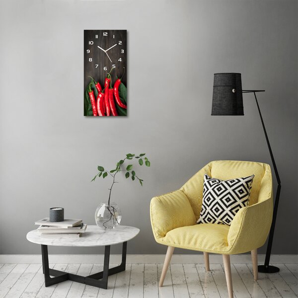 Nástěnné hodiny tiché Chilli papričky pl_zsp_30x60_f_68584062