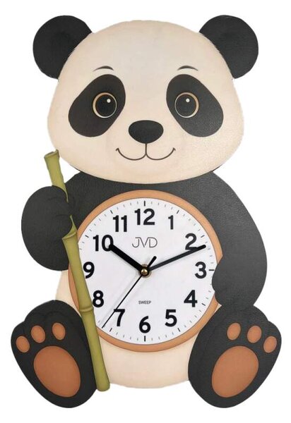 JVD Dětské nástěnné netikající tiché hodiny JVD HJ113 - panda ( )