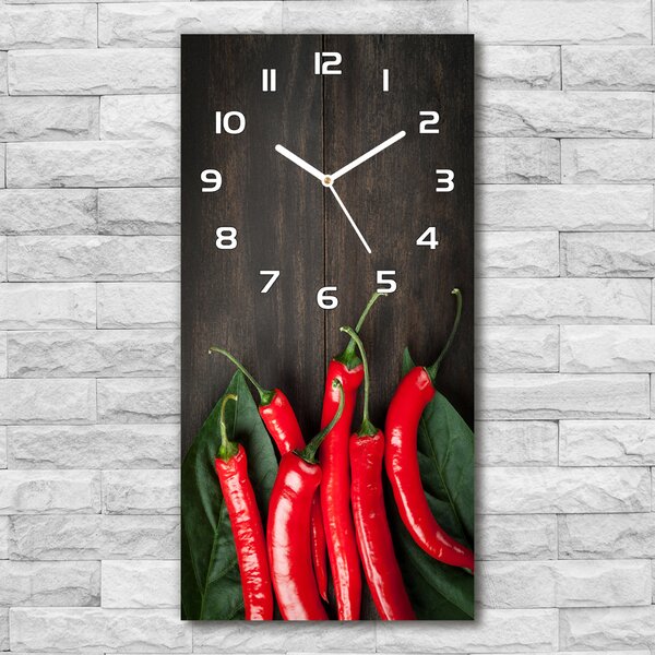 Nástěnné hodiny tiché Chilli papričky pl_zsp_30x60_f_68584062