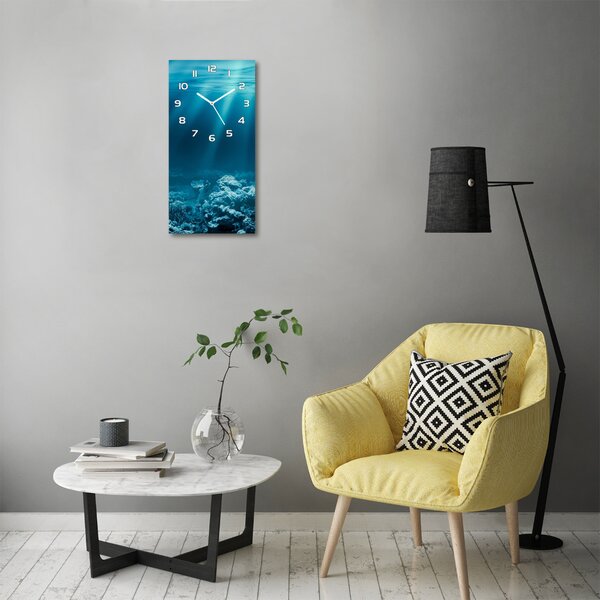 Nástěnné skleněné hodiny Podvodní svět pl_zsp_30x60_f_72237890