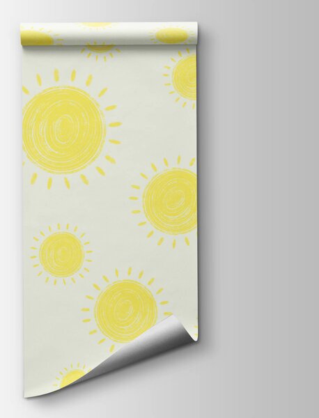 Fototapeta Vzor žlutého slunce, Dětské fototapety, Populární fototapety, t00594 - Tapeko.co.cz