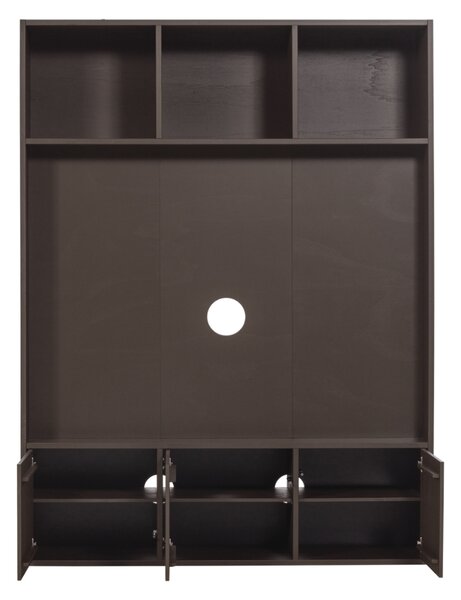 WOOOD Hnědá dřevěná TV stěna Meggy 215 x 160 cm