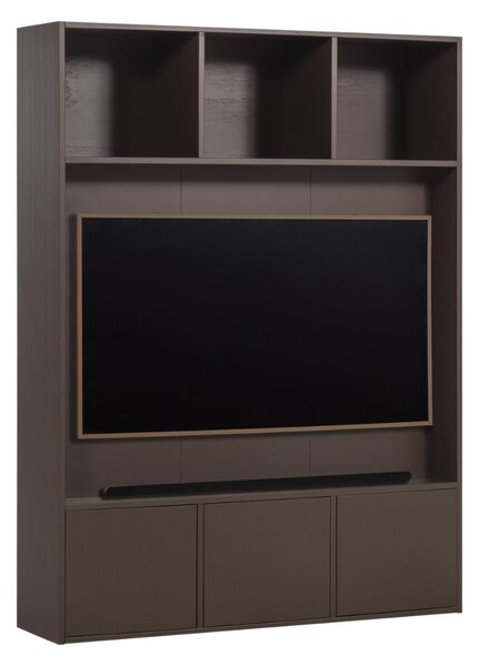 WOOOD Hnědá dřevěná TV stěna Meggy 215 x 160 cm